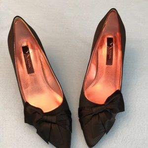 NINA BLACK ROYAL SATIN HEELS